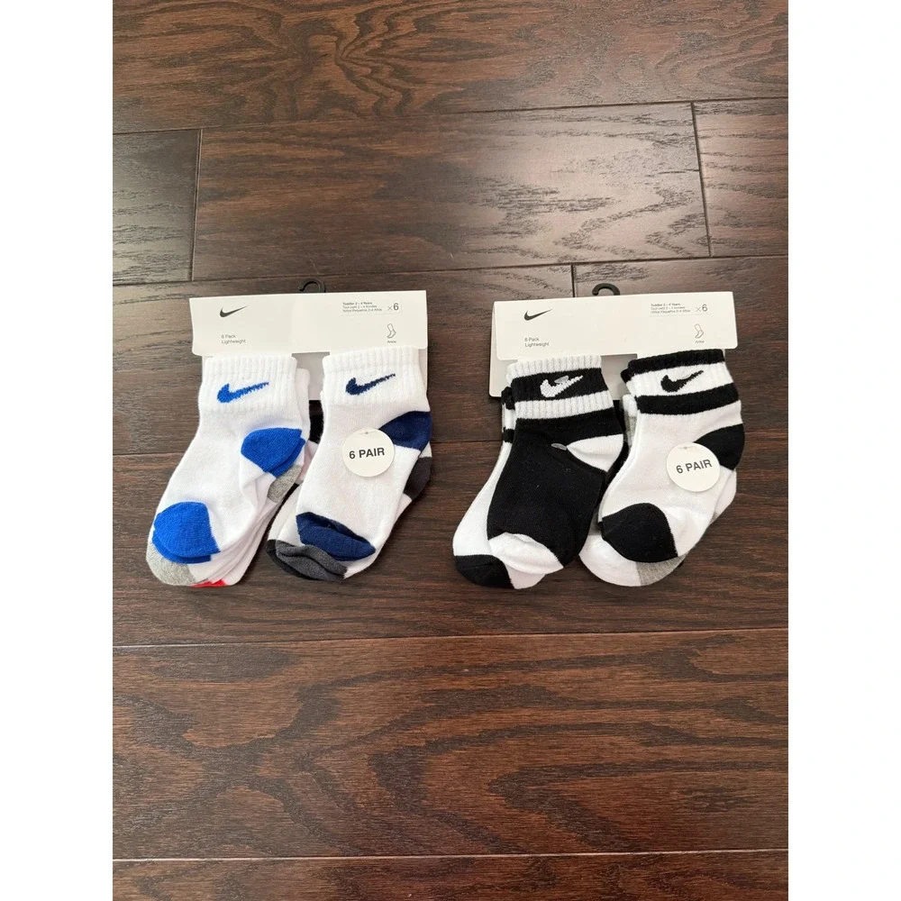 Nike Toddler Ankle Socks 12Pair Bundle 2-4 Years Lightweight Athletic NN0663-001